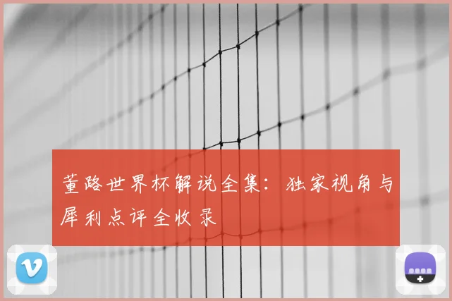 董路世界杯解说全集：独家视角与犀利点评全收录
